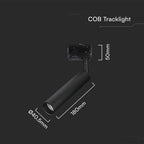 7W Lampa LED na szynoprzewód / Chip Samsung / Barwa:5000K / 5 lat gwarancji / Obudowa: Czarna
