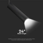 7W Lampa LED na szynoprzewód / Chip Samsung / Barwa: 3000K / 5 lat gwarancji / Obudowa: Czarna