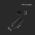 15W Lampa LED na szynoprzewód / Chip Samsung / Barwa: 3000K / 5 lat gwarancji / Obudowa: Czarna