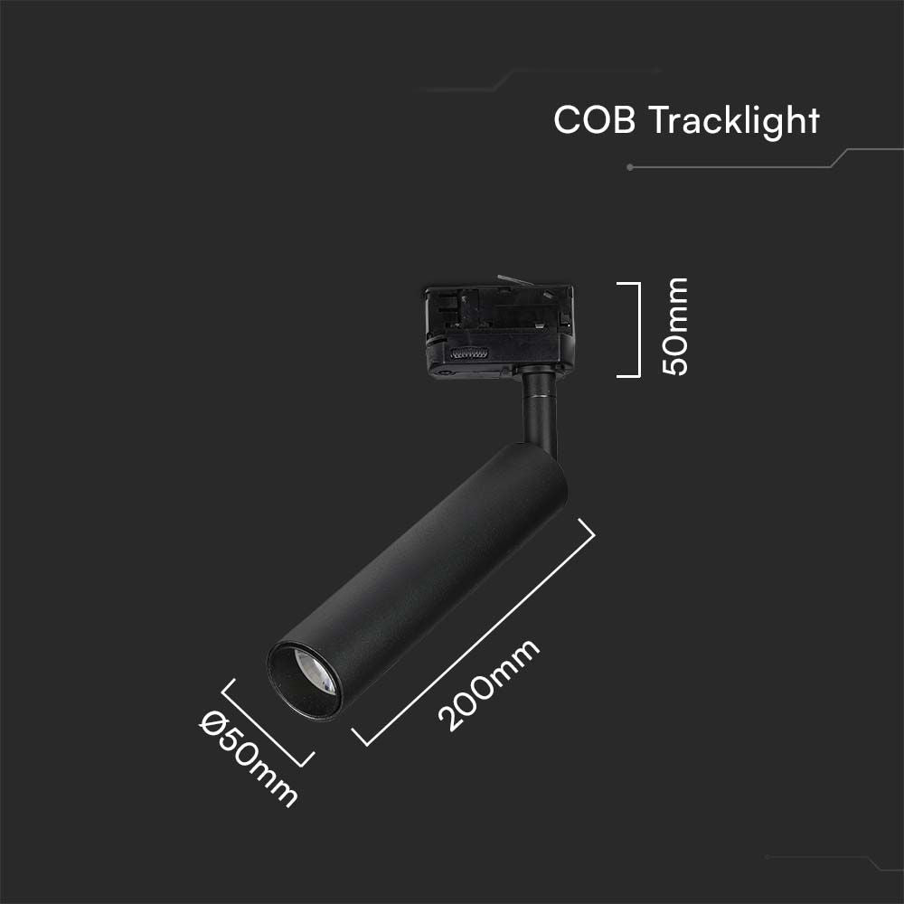 15W Lampa LED na szynoprzewód / Chip Samsung / Barwa: 4000K / 5 lat gwarancji / Obudowa: Czarna