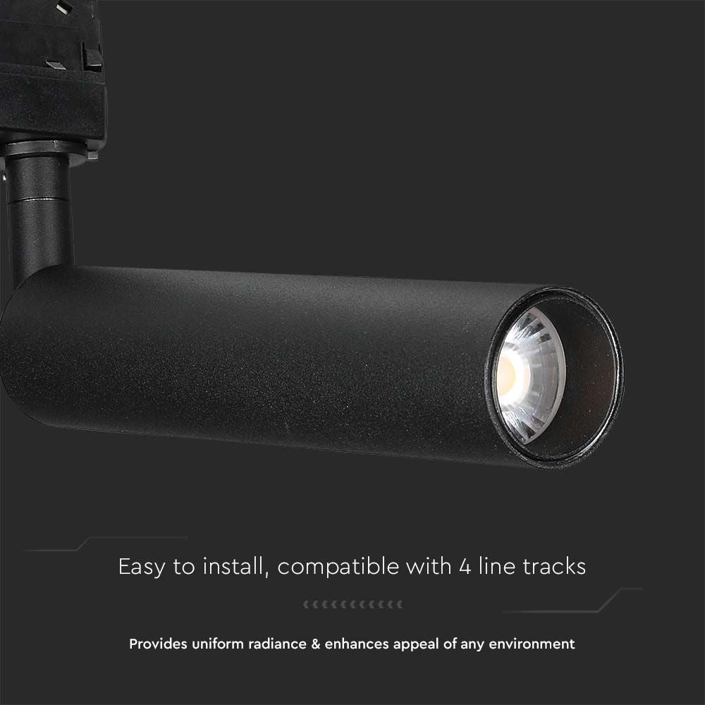 15W Lampa LED na szynoprzewód / Chip Samsung / Barwa: 4000K / 5 lat gwarancji / Obudowa: Czarna