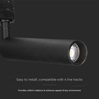 15W Lampa LED na szynoprzewód / Chip Samsung / Barwa:5000K / 5 lat gwarancji / Obudowa: Czarna