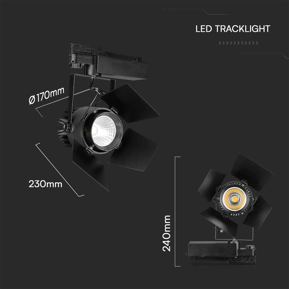 33W Lampa LED na szynoprzewód / Chip Samsung / Barwa: 4000K / 5 lat gwarancji / Obudowa: Czarna