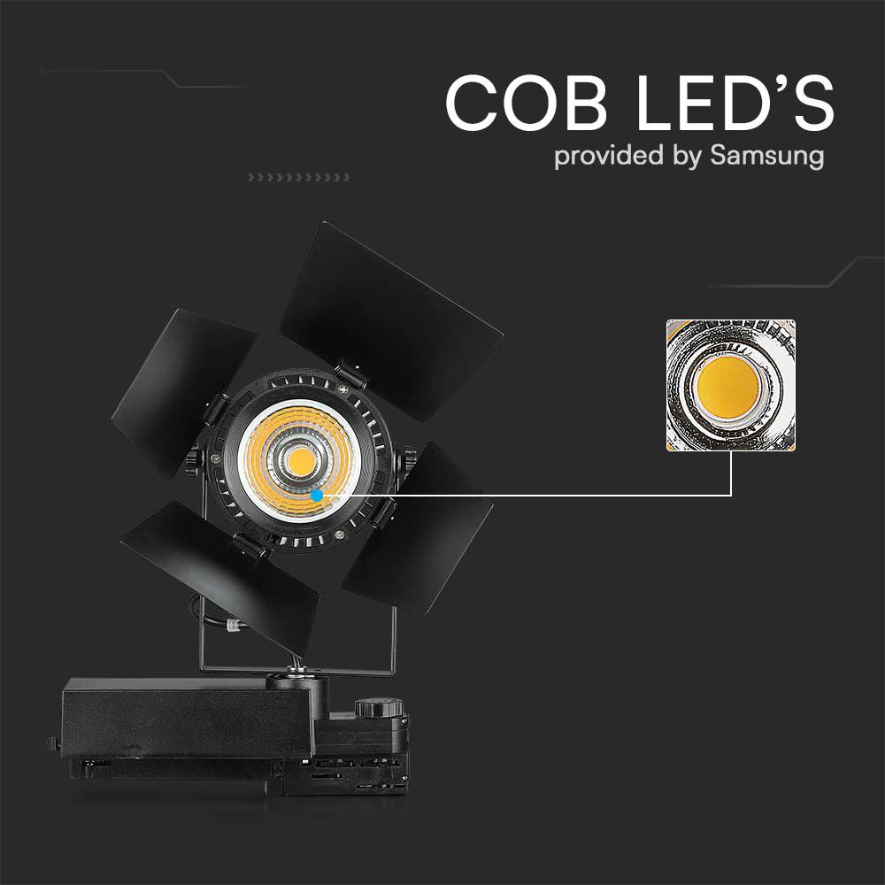 33W Lampa LED na szynoprzewód / Chip Samsung / Barwa: 4000K / 5 lat gwarancji / Obudowa: Czarna