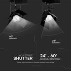 33W Lampa LED na szynoprzewód / Chip Samsung / Barwa: 3000K / 5 lat gwarancji / Obudowa: Czarna