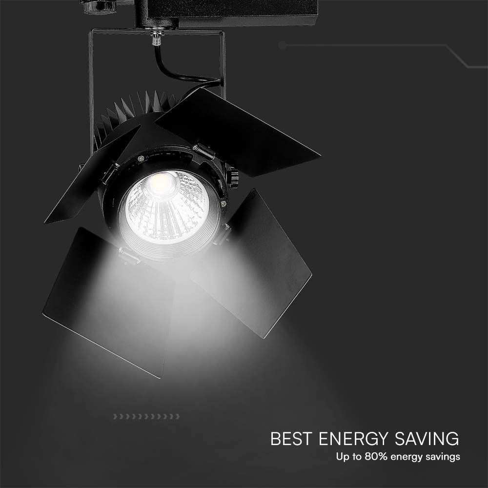 33W Lampa LED na szynoprzewód / Chip Samsung / Barwa: 3000K / 5 lat gwarancji / Obudowa: Czarna