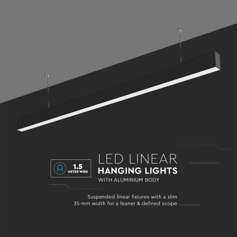 40W Lampa Liniowa LED / Chip SAMSUNG / Barwa:4000K / Obudowa: Czarna