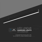 40W Lampa Liniowa LED / Chip SAMSUNG / Barwa:3000K / Obudowa: Czarna