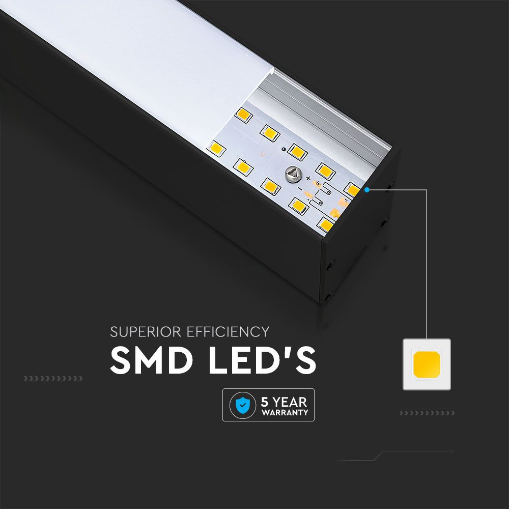 40W Lampa Liniowa LED / Chip SAMSUNG / Barwa:3000K / Obudowa: Czarna