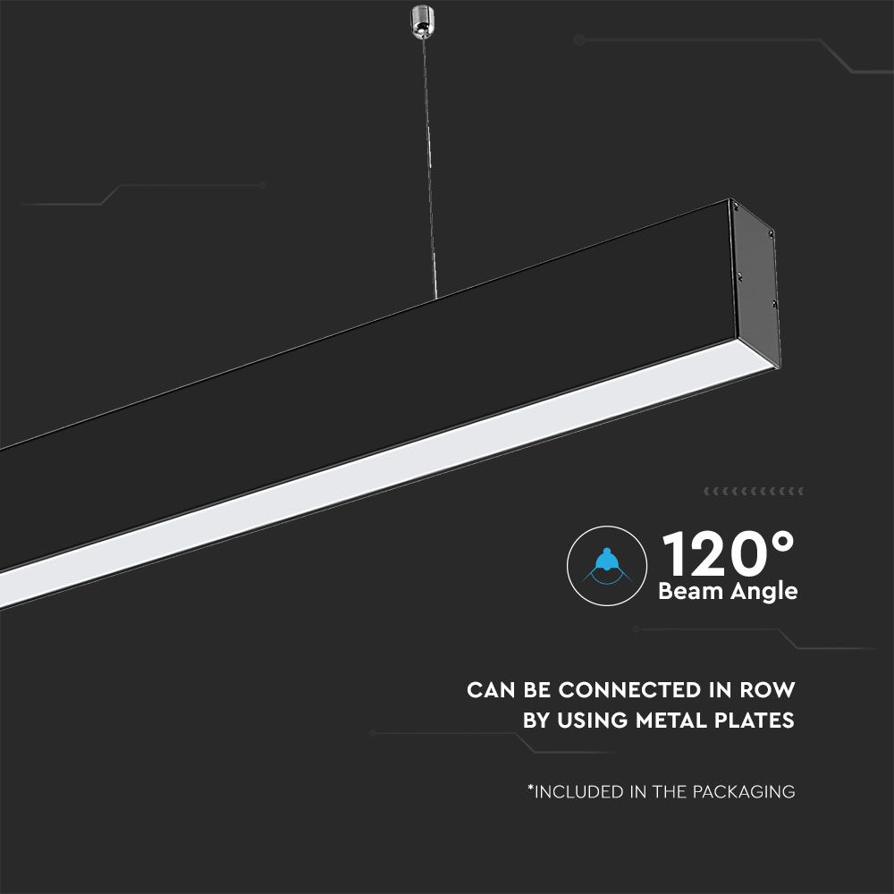 40W Lampa Liniowa LED / Chip SAMSUNG / Barwa:6400K / Obudowa: Czarna