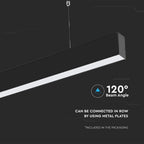 40W Lampa Liniowa LED / Chip SAMSUNG / Barwa:6400K / Obudowa: Czarna