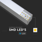 40W Lampa Liniowa LED / Chip SAMSUNG / Barwa:4000K / Obudowa: Srebrna