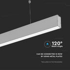 40W Lampa Liniowa LED / Chip SAMSUNG / Barwa:4000K / Obudowa: Srebrna