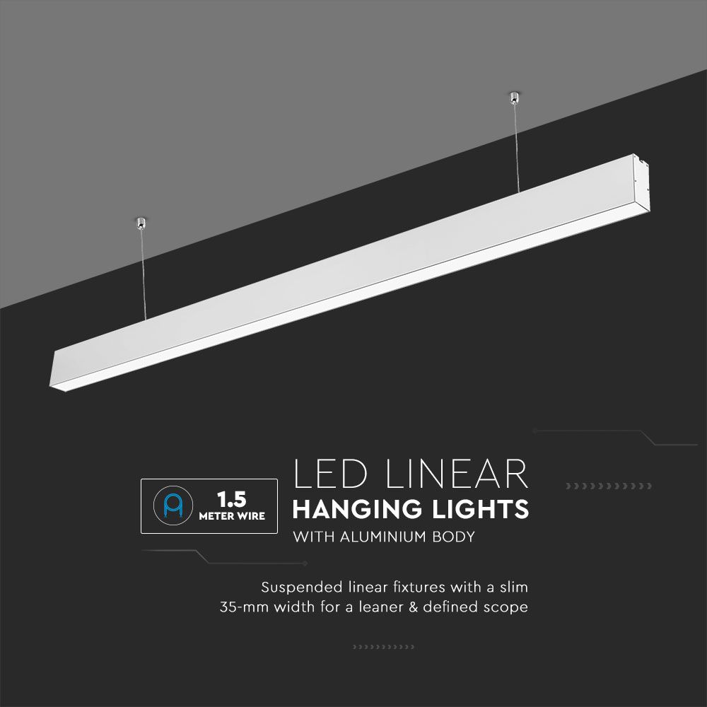 40W Lampa Liniowa LED / Chip SAMSUNG / Barwa:4000K / Obudowa: Biała