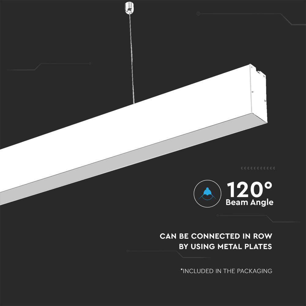 40W Lampa Liniowa LED / Chip SAMSUNG / Barwa:6400K / Obudowa: Biała