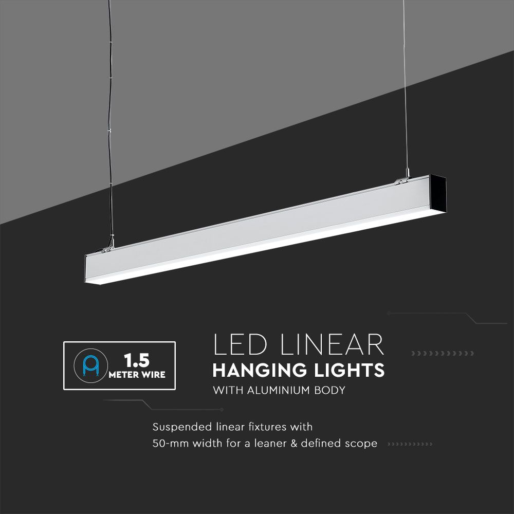 40W Lampa Liniowa LED / Chip SAMSUNG / Barwa:4000K / Obudowa: Biała