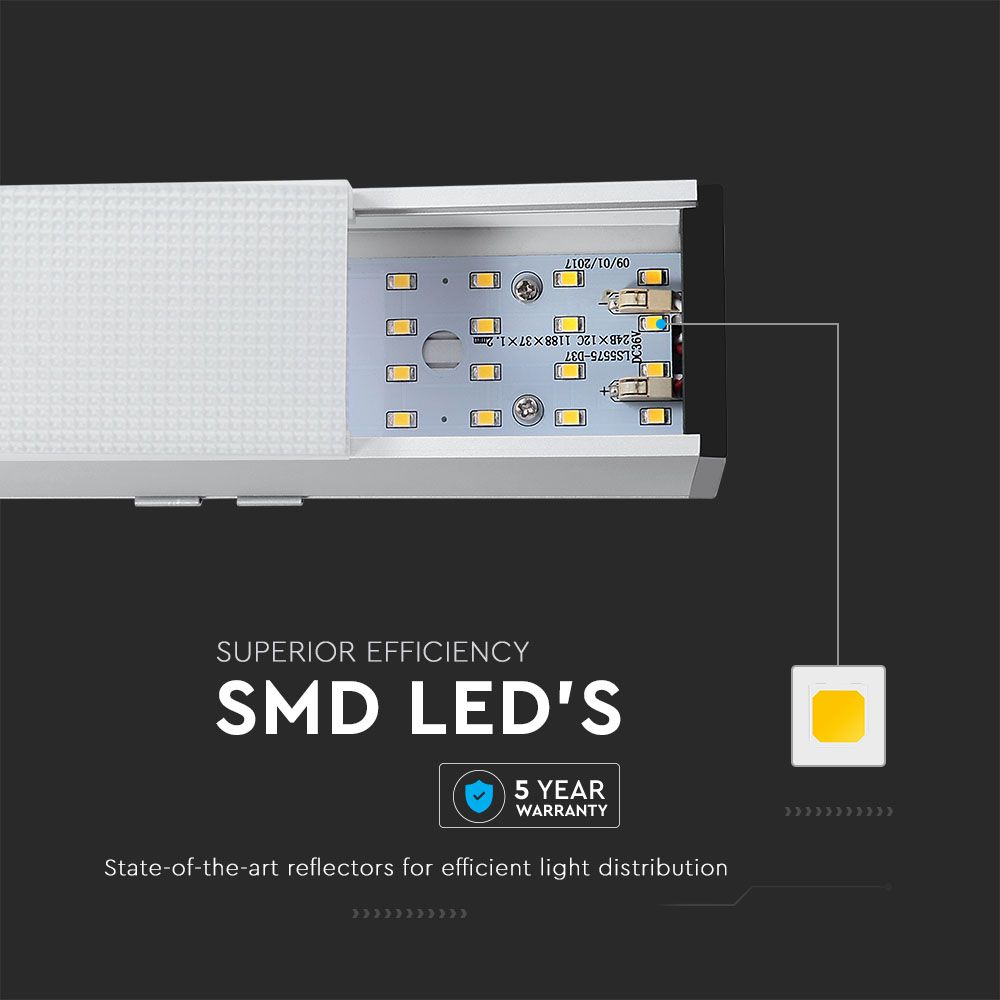 40W Lampa Liniowa LED / Chip SAMSUNG / Barwa:4000K / Obudowa: Biała