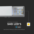 40W Lampa Liniowa LED / Chip SAMSUNG / Barwa:4000K / Obudowa: Srebrna