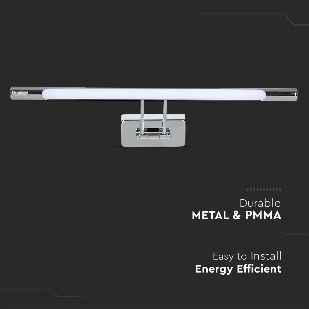 8W Kinkiet LED / Lustra - obrazy / Chrom / Barwa:4000K