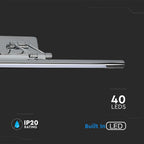 8W Kinkiet LED / Lustra - obrazy / Chrom / Barwa:4000K