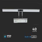 8W Kinkiet LED prostokąt / Lustra - obrazy / Chrom / Barwa: 3000K