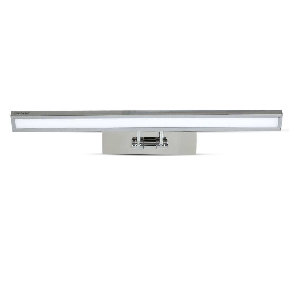 8W Kinkiet LED prostokąt / Lustra - obrazy / Chrom / Barwa: 3000K