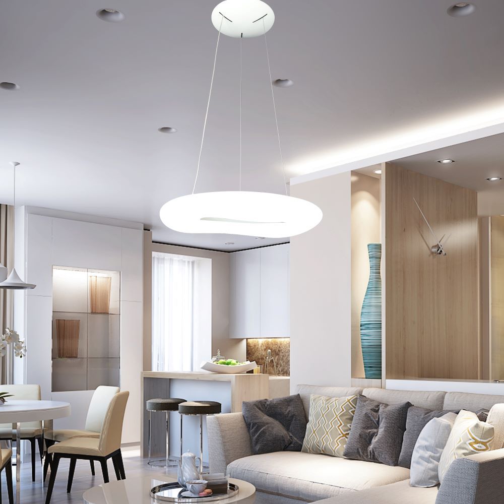 36W Lampa Wisząca / Okrągła / Ściemniana / Biały