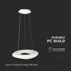 36W Lampa Wisząca / Okrągła / Ściemniana / Biały