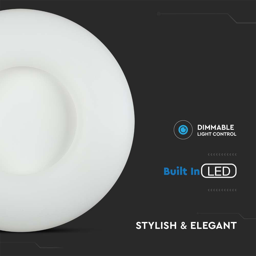 78W Lampa Wisząca / Okrągła / Ściemniana / Biały