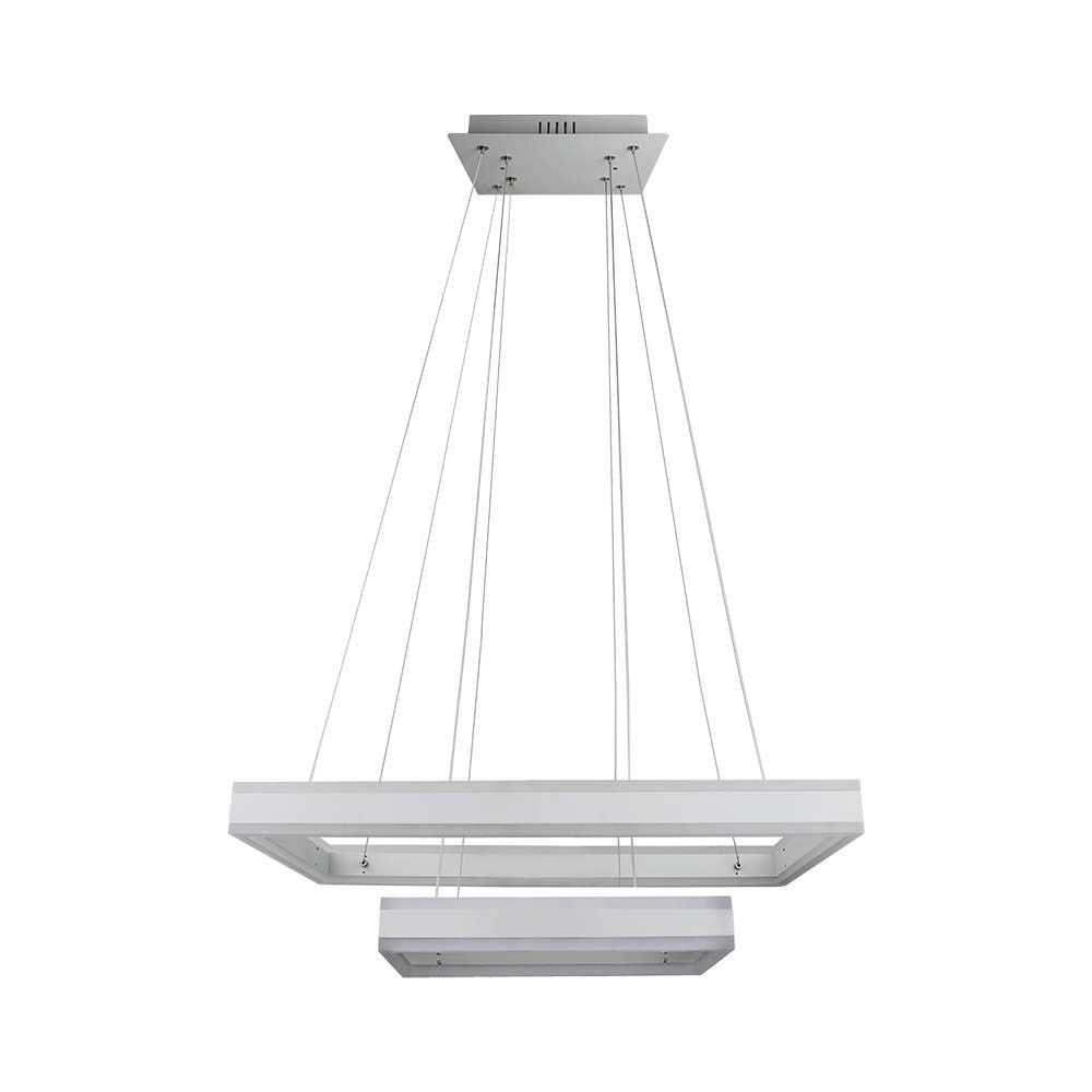 115W Lampa Wisząca / Klosz: Aluminium / Barwa:3000K / Ściemniana / Biały