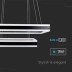 115W Lampa Wisząca / Klosz: Aluminium / Barwa:3000K / Ściemniana / Czarny