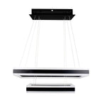 115W Lampa Wisząca / Klosz: Aluminium / Barwa:3000K / Ściemniana / Czarny