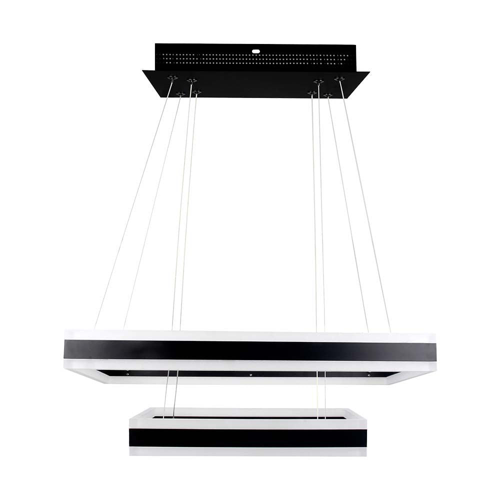 115W Lampa Wisząca / Klosz: Aluminium / Barwa:3000K / Ściemniana / Czarny