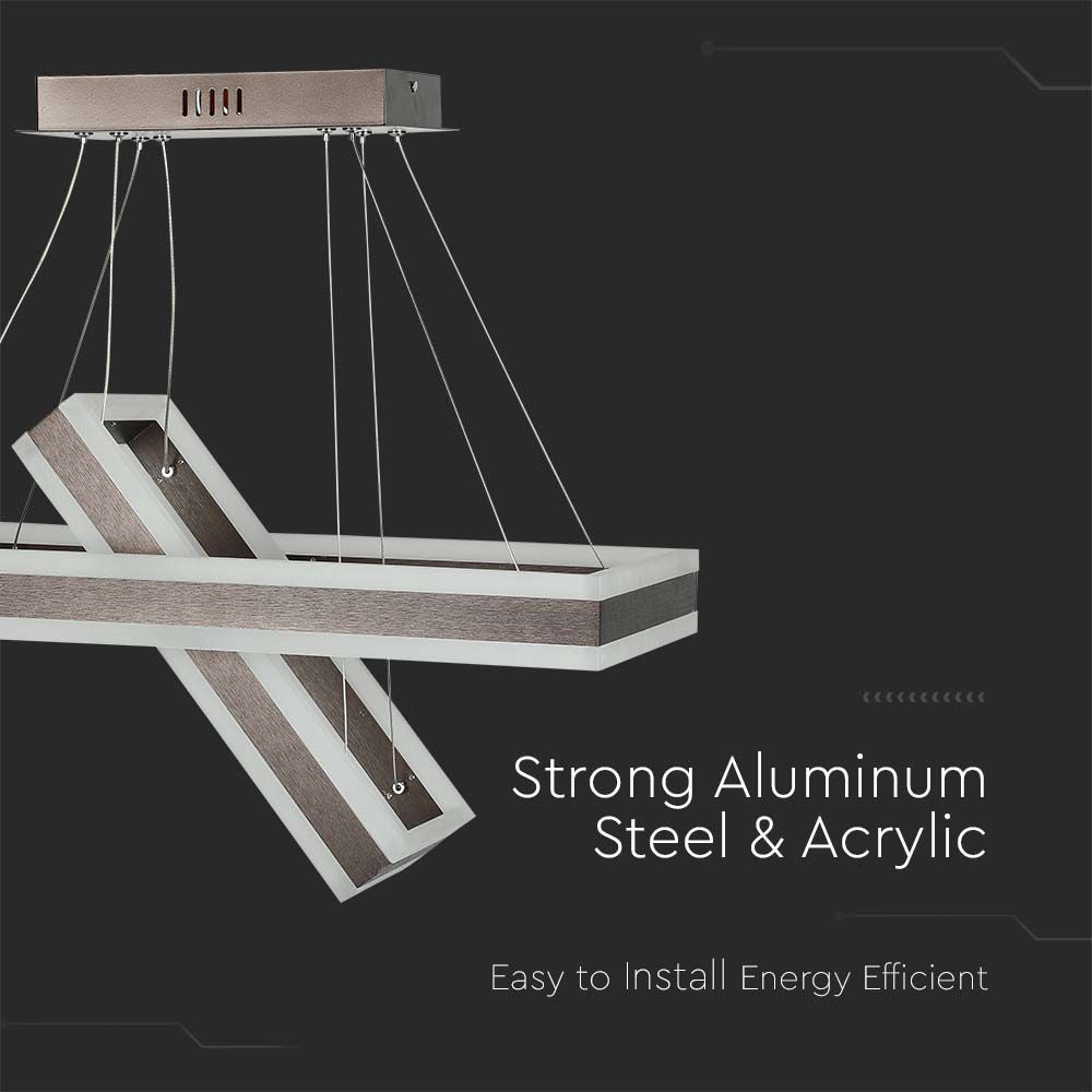 115W Lampa Wisząca / Klosz: Aluminium / Barwa:3000K / Ściemniana / Brązowy