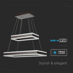 115W Lampa Wisząca / Klosz: Aluminium / Barwa:3000K / Ściemniana / Brązowy