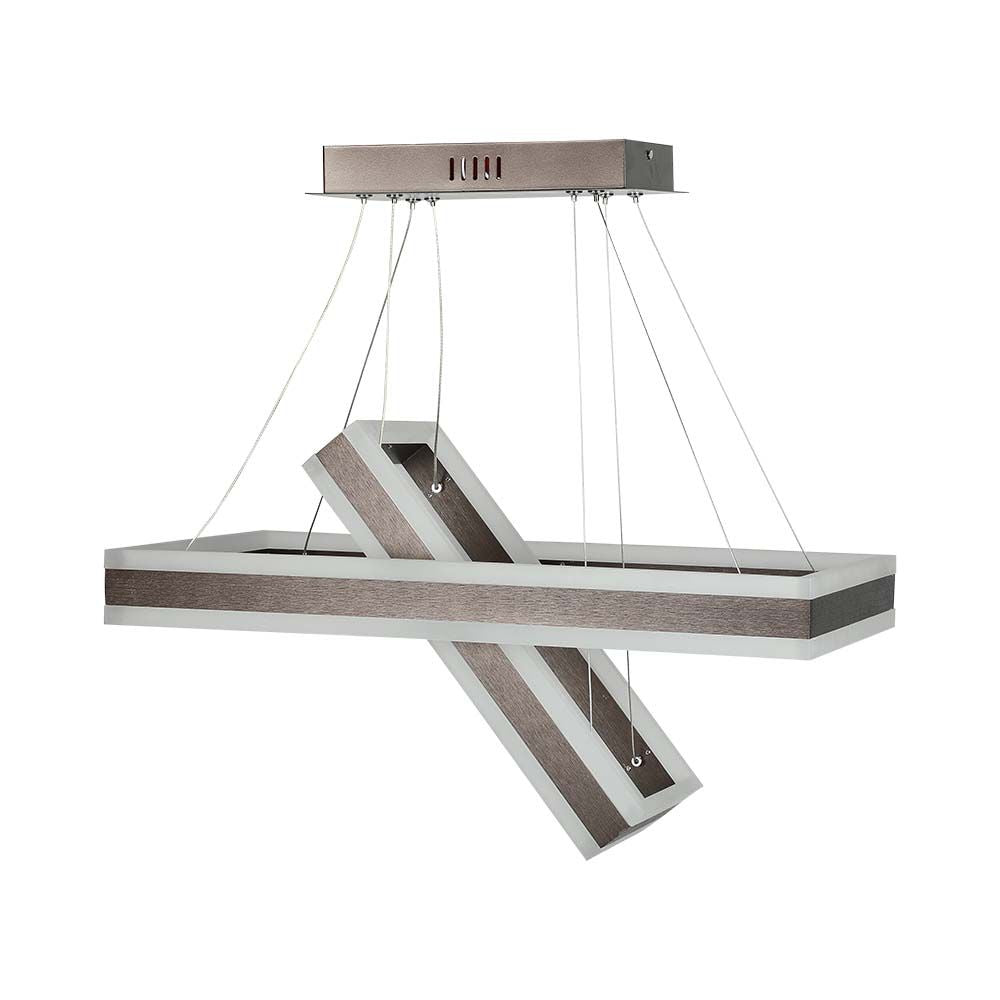 115W Lampa Wisząca / Klosz: Aluminium / Barwa:3000K / Ściemniana / Brązowy