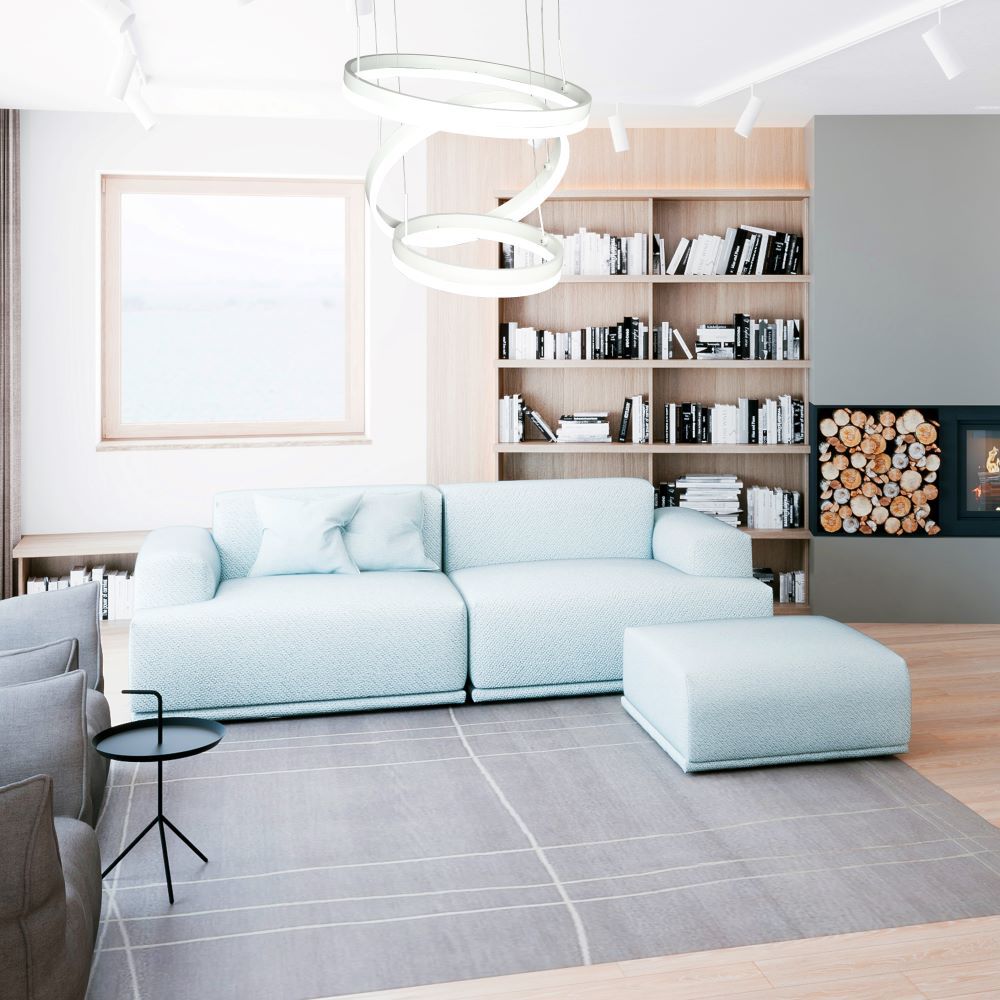92W Lampa Wisząca / Klosz: Aluminium / Barwa:3000K / Ściemniana / Biały