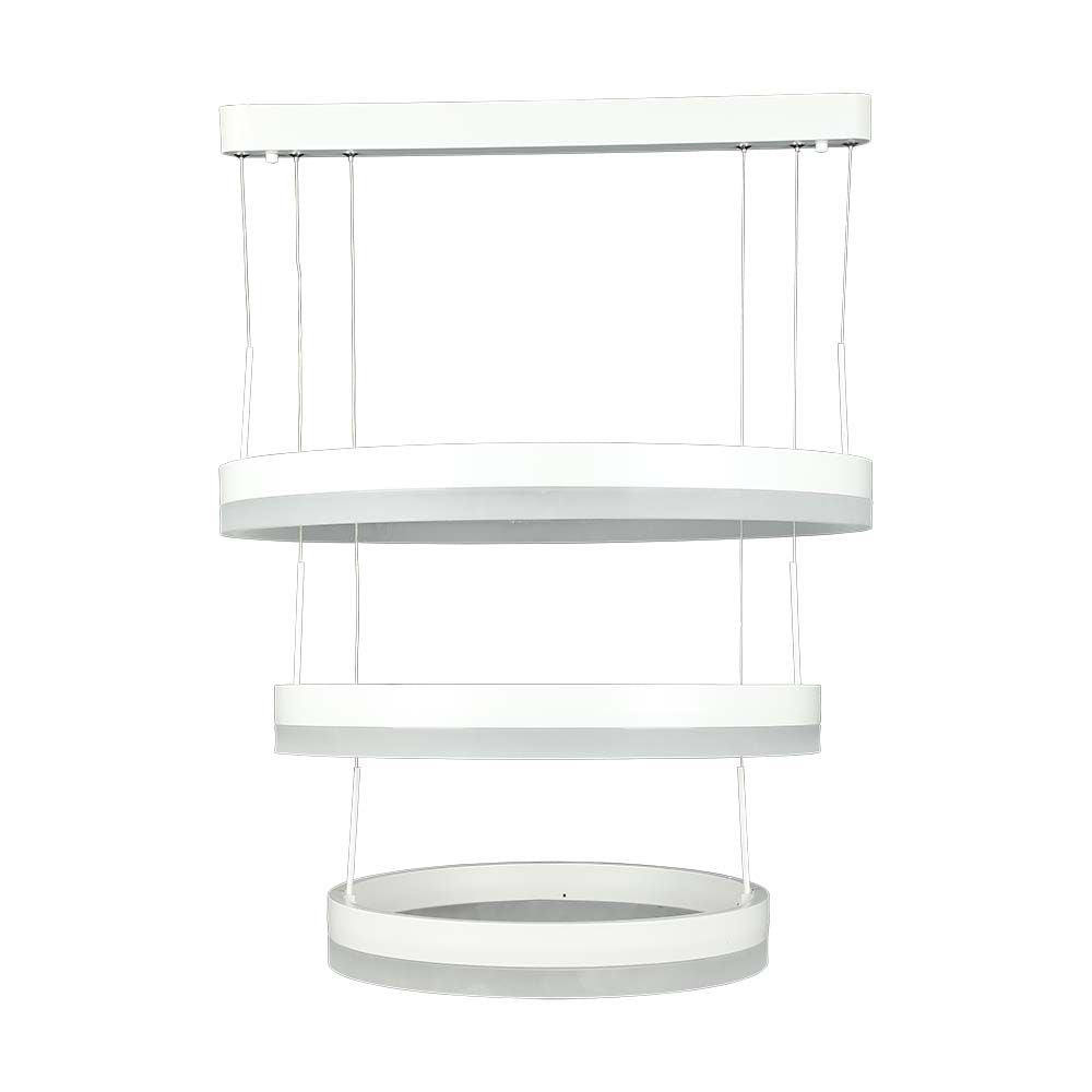 92W Lampa Wisząca / Klosz: Aluminium / Barwa:3000K / Ściemniana / Biały