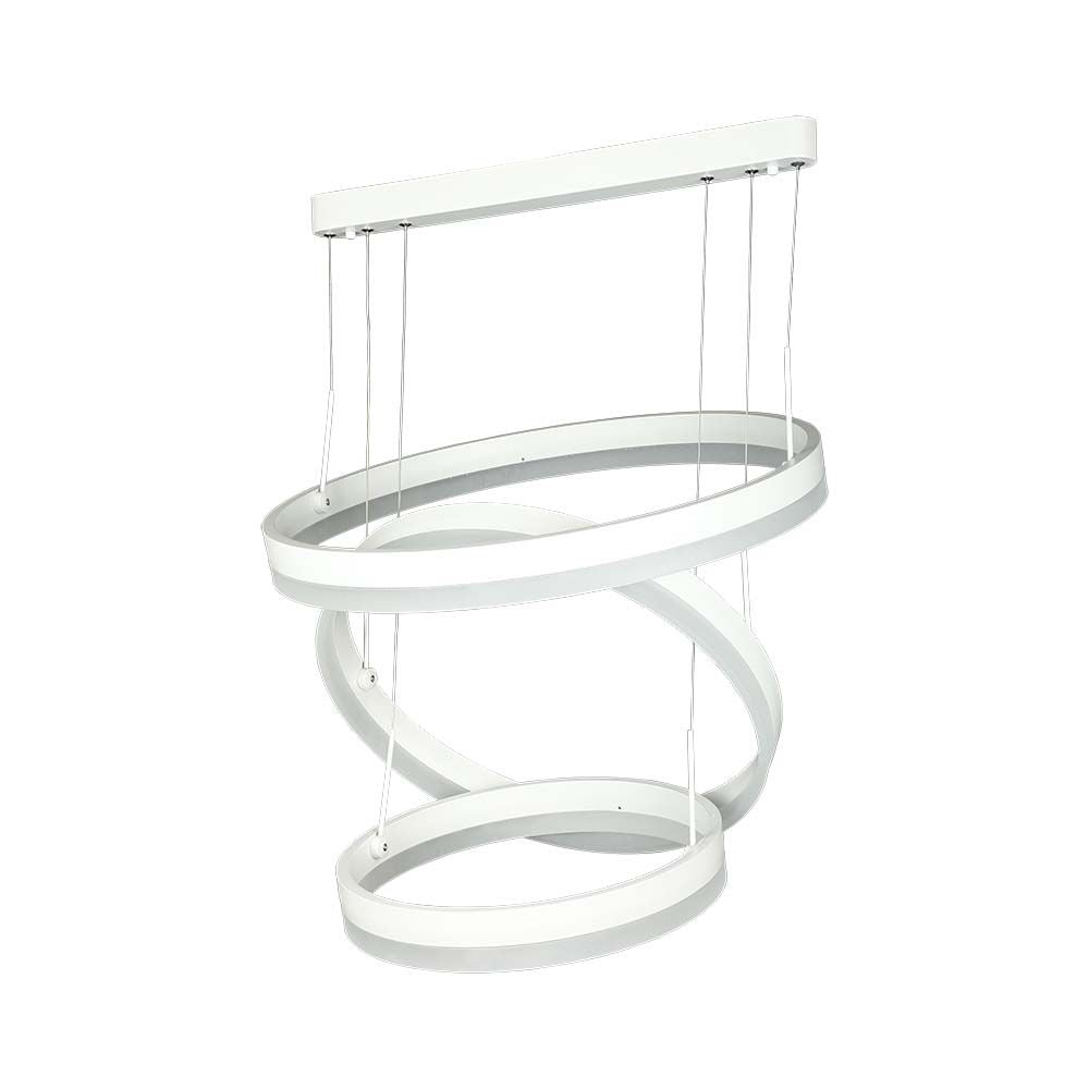 92W Lampa Wisząca / Klosz: Aluminium / Barwa:3000K / Ściemniana / Biały