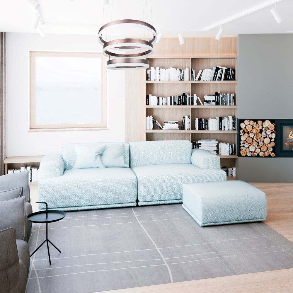 92W Lampa Wisząca / Klosz: Aluminium / Barwa:3000K / Ściemniana / Brązowy