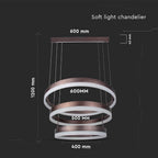92W Lampa Wisząca / Klosz: Aluminium / Barwa:3000K / Ściemniana / Brązowy