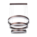 92W Lampa Wisząca / Klosz: Aluminium / Barwa:3000K / Ściemniana / Brązowy