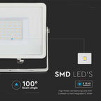 30W Naświetlacz LED SMD / Chip SAMSUNG / Barwa:3000K / Obudowa: Biała