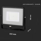 50W Naświetlacz LED SMD / Chip SAMSUNG / Barwa:4000K / Obudowa: Czarna