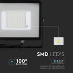 50W Naświetlacz LED SMD / Chip SAMSUNG / Barwa:4000K / Obudowa: Czarna