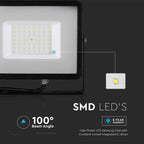 50W Naświetlacz LED SMD / Chip SAMSUNG / Barwa:6500K / Obudowa: Czarna