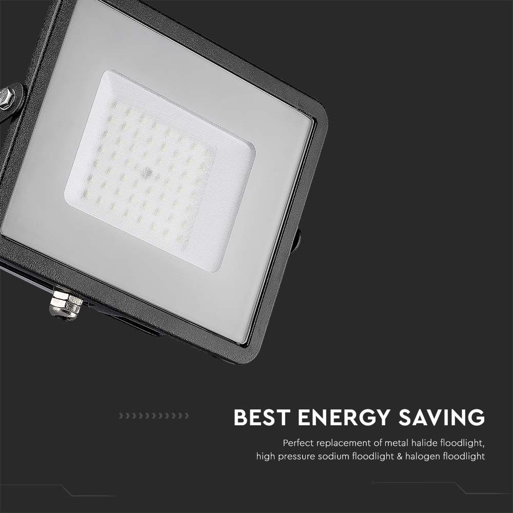 50W Naświetlacz LED SMD / Chip SAMSUNG / Barwa:6500K / Obudowa: Czarna