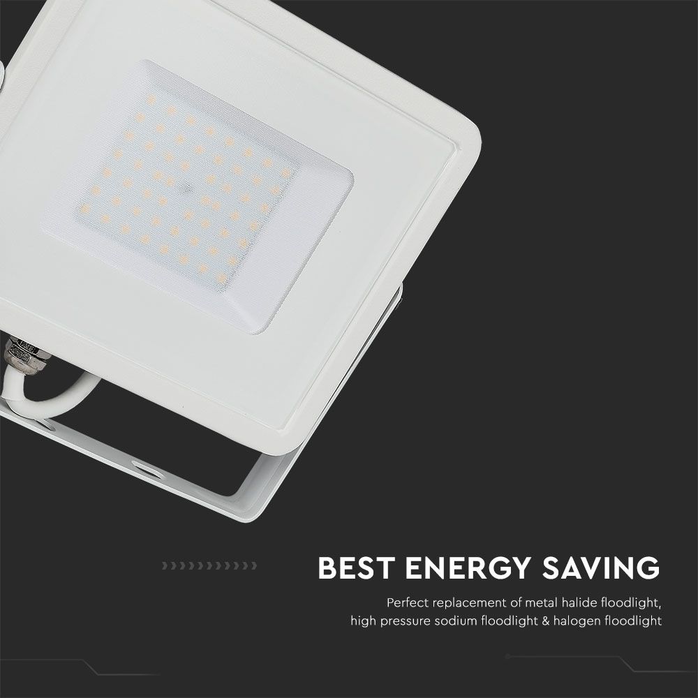50W Naświetlacz LED SMD / Chip SAMSUNG / Barwa:4000K / Obudowa: Biała