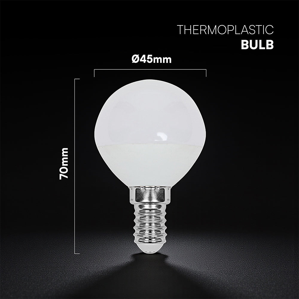 3.7W Żarówka LED P45 / Chip CREE / Barwa:3000K / Trzonek:E14 / 6 Lat gwarancji