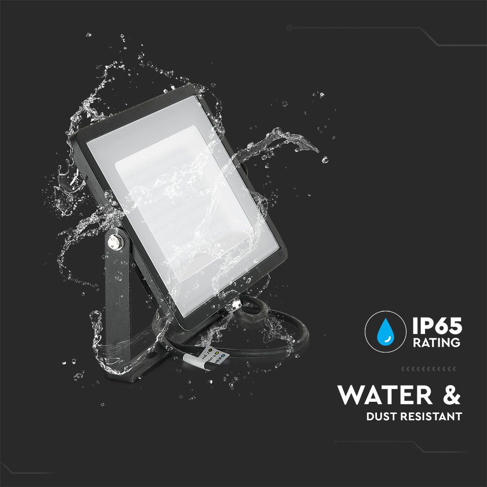 100W Naświetlacz LED SMD / Chip SAMSUNG / Barwa:6500K / Obudowa: Czarna